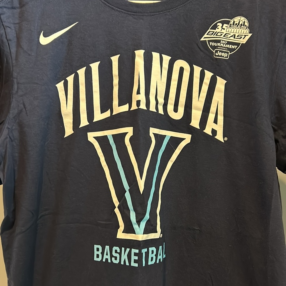 Villanova Basketball T-shirt. 2017 Big East tournament. Sz large. Blue w/white. - Picture 3 of 10